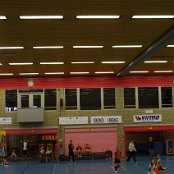 Het is wennen voor onze D-tjes, op één helft spelen